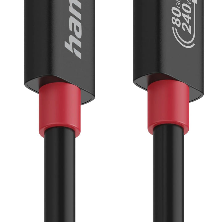 Hama USB-C-Kabel, E-Marker, USB4 Gen4, 80 Gbit/s, 5 A, 240 W, 1,00 m