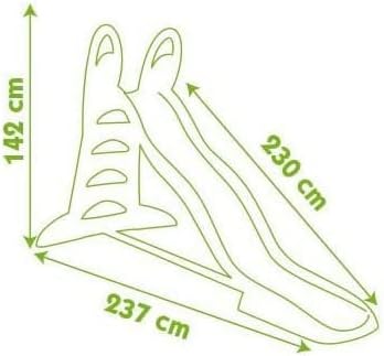 Smoby 310261 – XL Doppel-Wellen-Rutsche – Grosse Rutsche mit Wasseranschluss, 2,30 Meter lang, mit R
