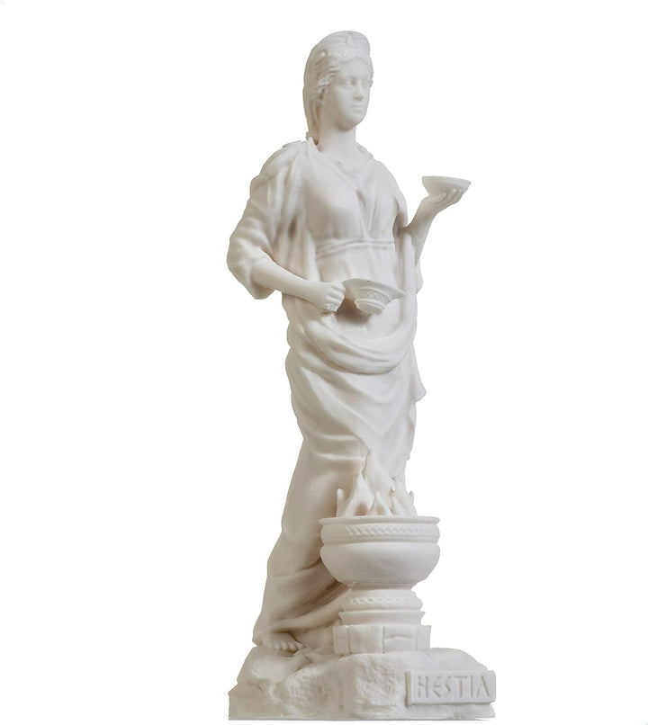 BEAUTIFUL GREEK STATUES Hestia Göttin of The Hearth, Home Family, and The State Alabaster Statue, 22