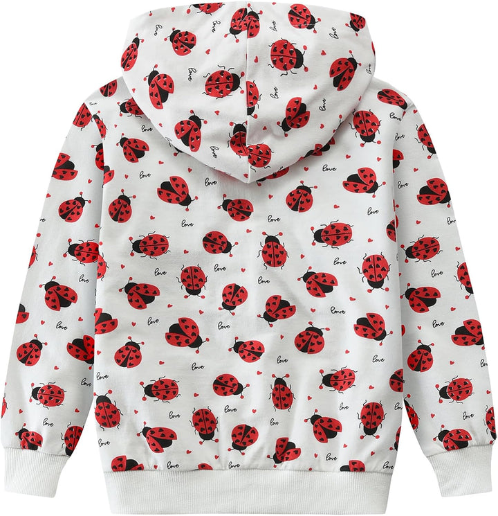 EULLA Kinder Mädchen Zip Up Hoodie Sweatjacke Kapuzenjacke Kapuzenpullover Langarm Baumwolle Einhorn