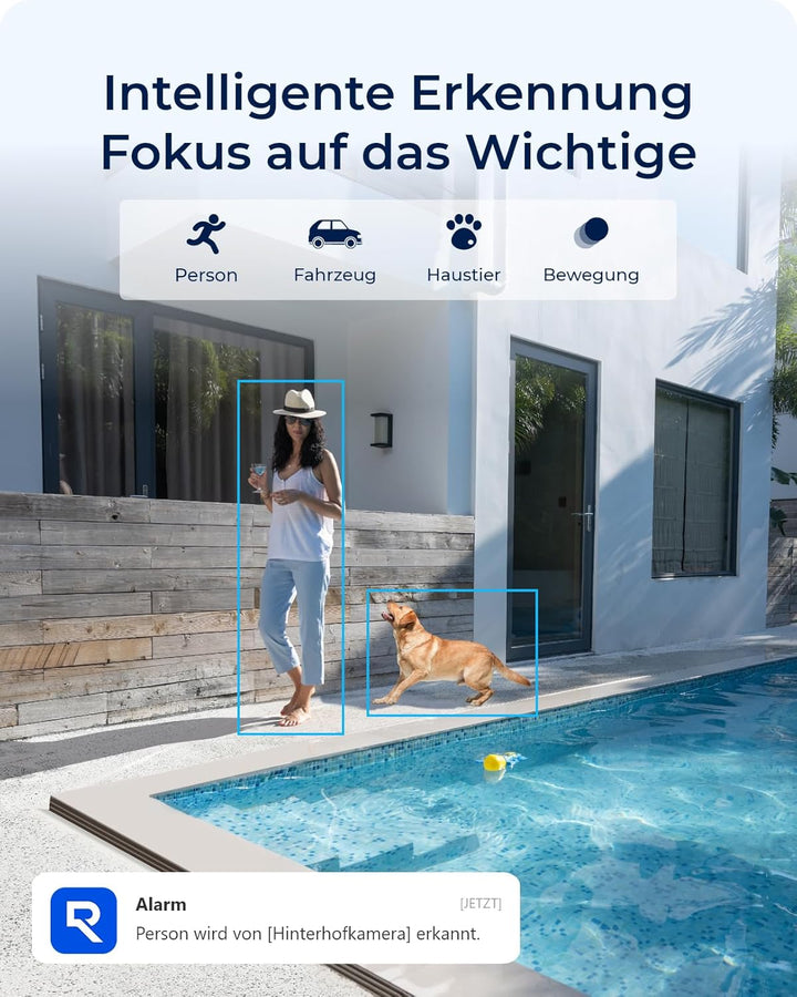 Reolink 4K Solar Überwachungskamera Set Aussen Akku mit Home Hub, Farbnachtsicht, 2.4/5GHz WLAN, Zen