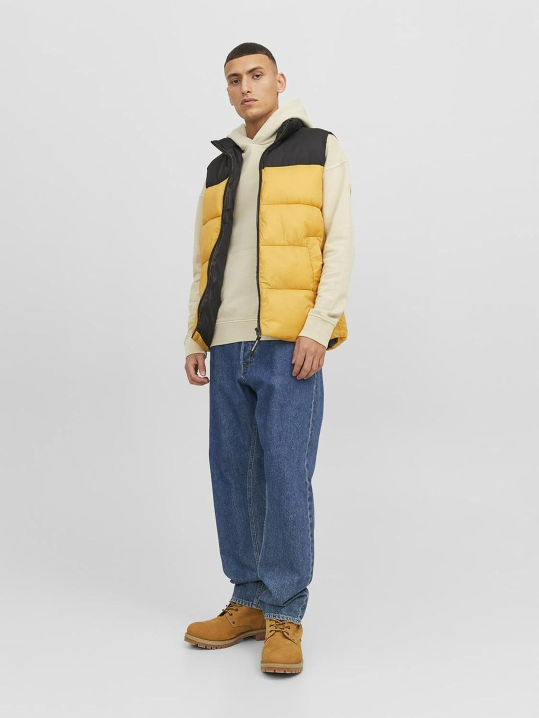 JACK & JONES male Pufferweste Pufferweste S Honey Gold, S Honey Gold