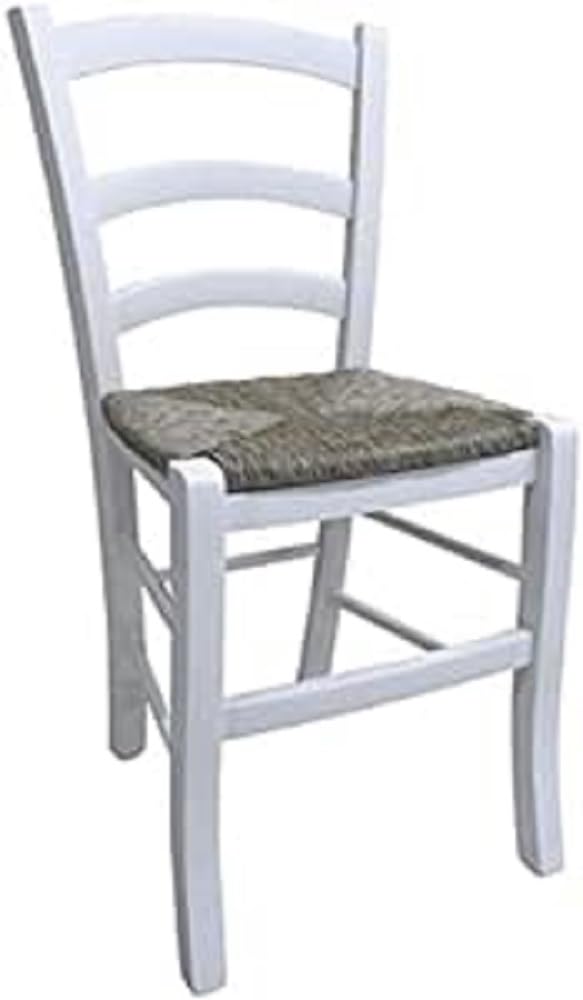 Dmora - Klassischer Holzstuhl, für Esszimmer, Küche oder Wohnzimmer, Made in Italy, 46x42h87 cm, Far