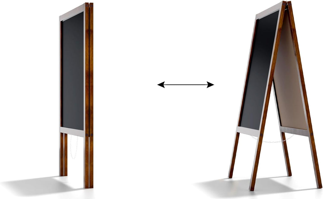 ALLboards Kundenstopper mit lackiertem Holzrahmen 100x60cm, Werbetafel, Gehwegaufsteller, Aufsteller