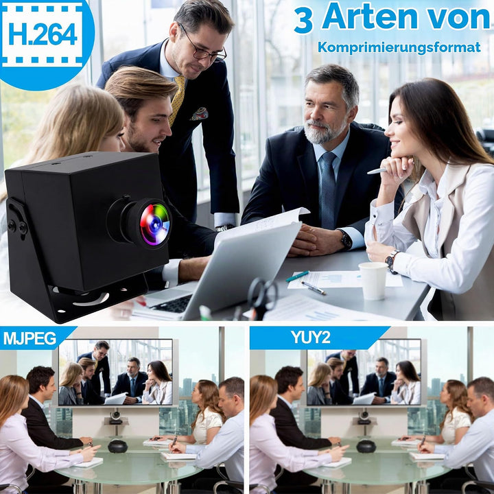 ELP HDMI 4K USB Kamera mit IMX415 Sensor Webcam,Weitwinkel 120 Grad Objektiv ohne Verzerrung USB Kam
