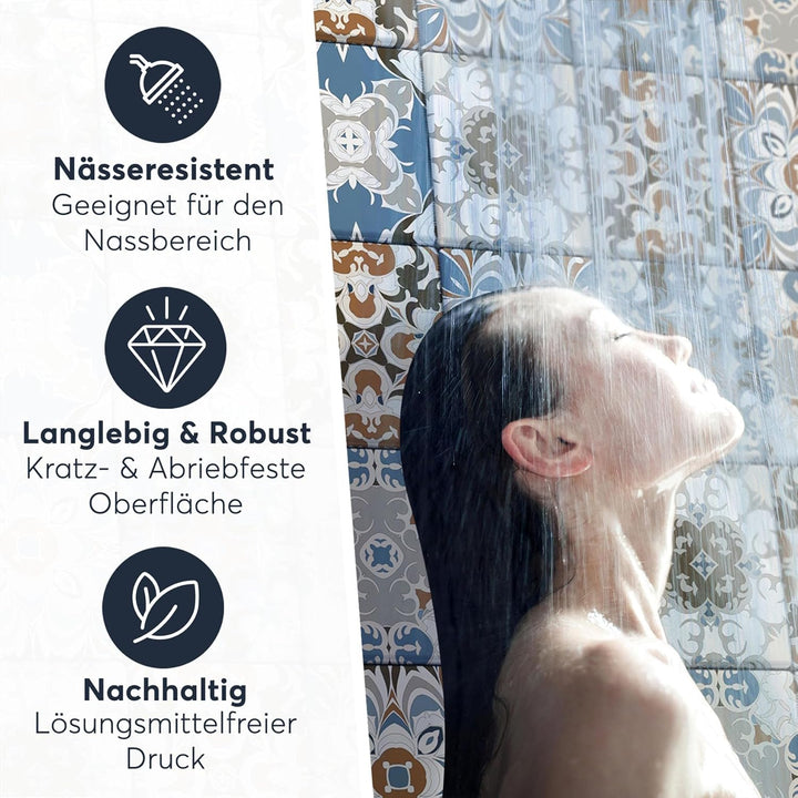 CREATISTO Mosaik Klebefliesen Stickerfliesen Fliesenfolie - Klebefolie Aufkleber für Wand-Fliesen I