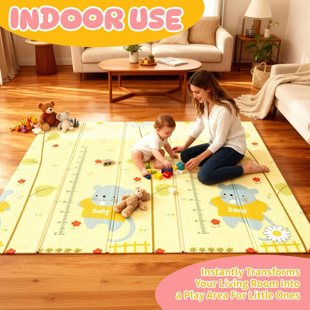 Huracan Krabbelmatte Baby Faltbar, Spielmatte Kinder Spieldecke 200x180x1cm, Krabbeldecke Für Baby,
