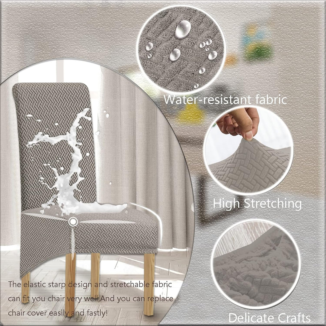KELUINA XL Stuhlhussen,Universal Stretch Stuhlhussen 2er 4er 6er Set Stuhlbezug für Stuhl Esszimmer