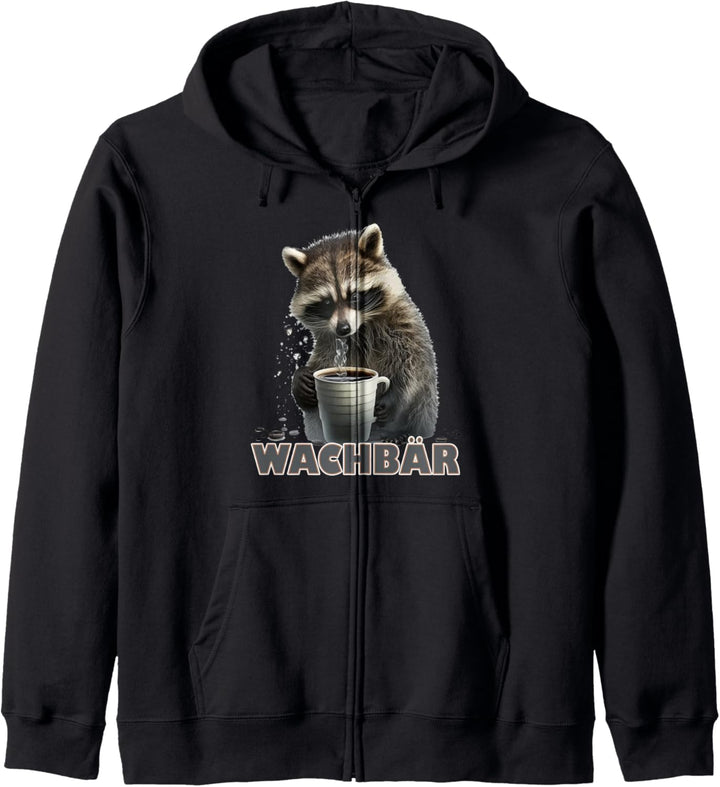 Wachbär Waschbär Tier Köstüm Bild Mode Rave Techno Tekkno Kapuzenjacke