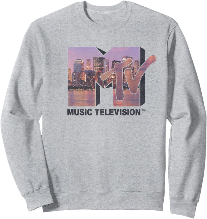 MTV Music Television City Skyline Logo Sweatshirt