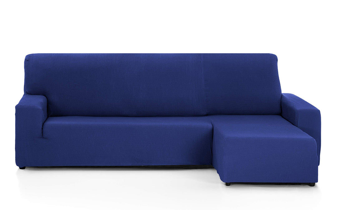 Martina Home - Sofabezug für Chaise Longue, Modell Túnez, Stoff, Marineblau, kurzes Eckteil rechts k