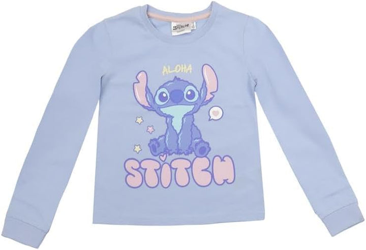 Disney Lilo und Stitch Mädchen-Schlafanzug, Stitch Pyjama, 100% Baumwolle, Gr. 128-176 (DE/NL/SE/PL,