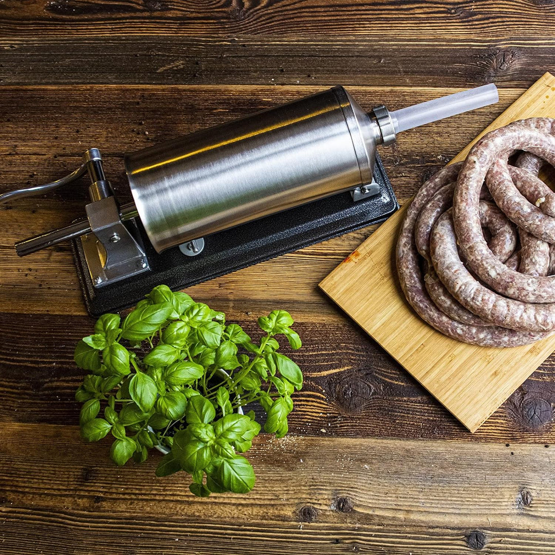 BROWIN® Manuell Wurstfüller aus Edelstahl 311004 | 4 kg horizontale Wurstmaschine | Wurstfüllmaschin