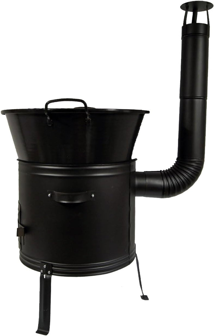 Set Ungarischer Ofen 45 mit Gulaschkessel 40 L Emaille mit Bügel Gulaschkanone mit Suppentopf