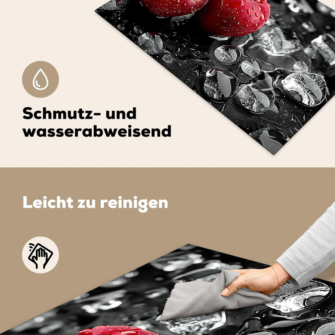 Herdabdeckplatte 81.2x52 cm Einteilig Herdabdeckung Abdeckplatte für Ceranfeld Abdeckung Induktionsk