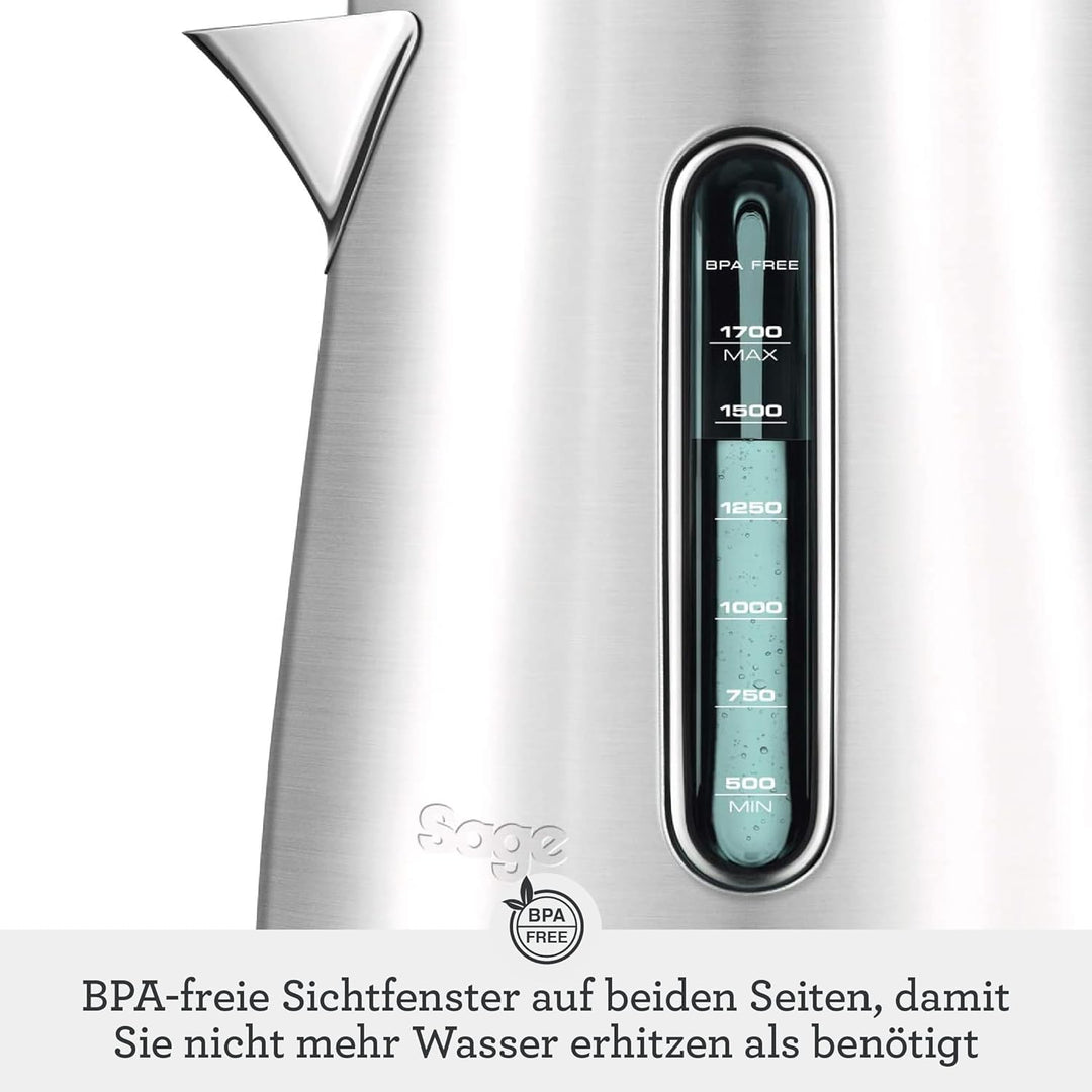 Sage - The Soft Top Luxe - Wasserkocher mit Kontrollanzeige - 1,7 L Fassungsvermögen, Schnelles Sied