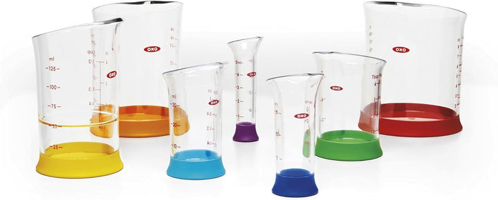 Zagg 1 OXO Good Grips 7-Piece Nesting Measuring Beaker Set, Multicolored, 18/8 Stainless Steel Einze