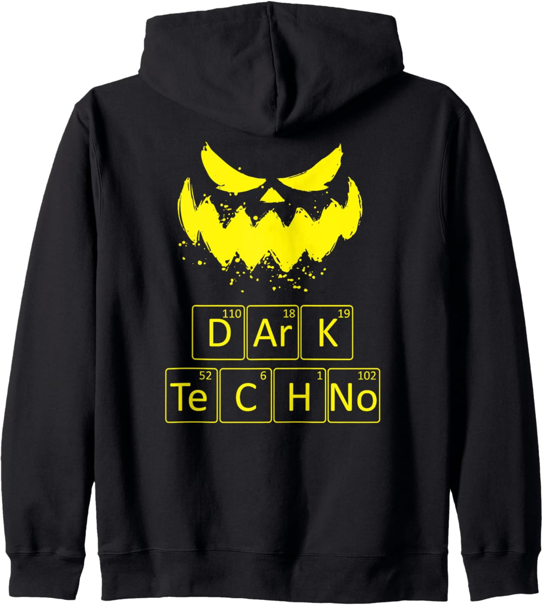 Rave Acid House EDM Dark Techno Backprint Periodensystem Kapuzenjacke