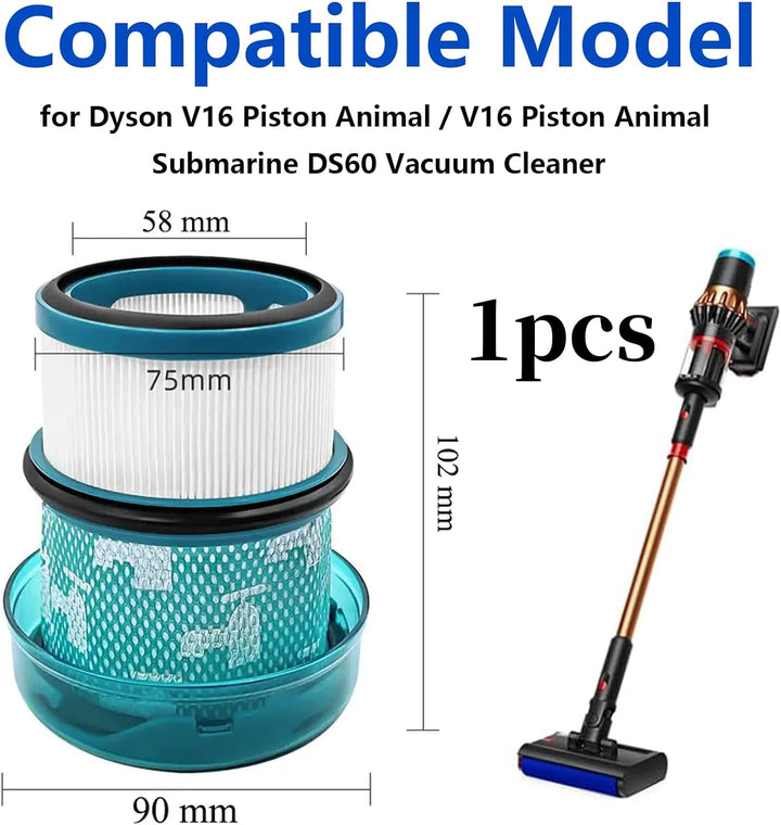 HEPA Filter Ersatzteil für Dyson V16 Kolben Animal / V16 Kolben Animal Submarine Ds60 Vakuumteile Fi