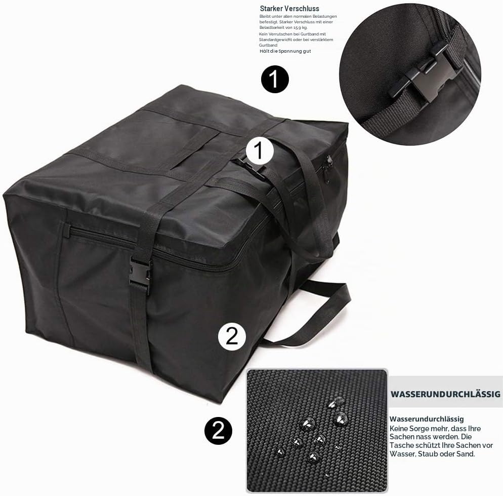 Reisetasche Extra Gross, Faltbare 900d Oxford Heavy-Duty Duffle Bag für Urlaub, Camping, Umzug, Zelt