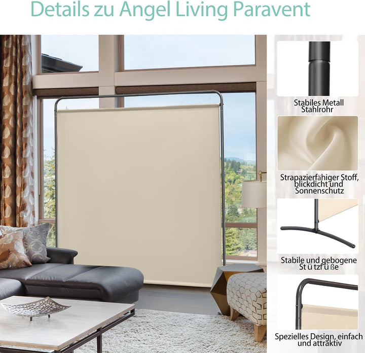 Angel Living Paravent 1 Teilig Raumteiler Freistehend Sichtschutzwand Raumteiler Stellwand Trennwand