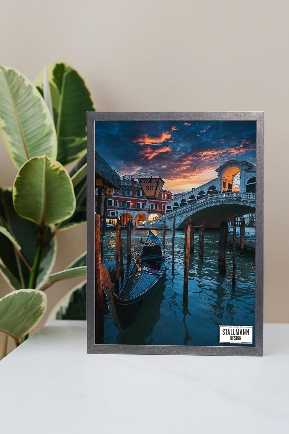 Stallmann Design Bilderrahmen 59,4x84 cm (DIN A1) stahl Holz mit Acrylglas Rahmen-Breite 20mm Poster