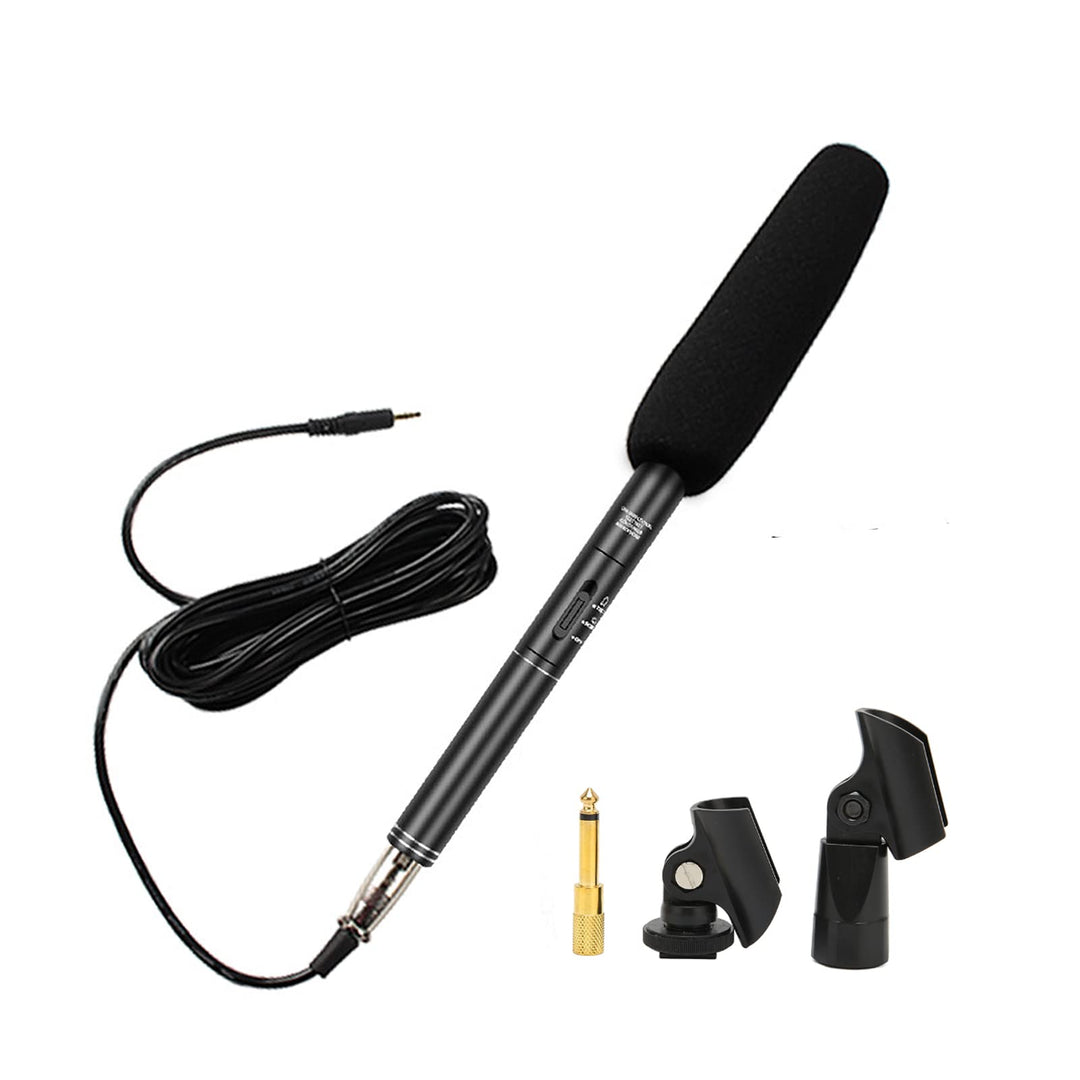 Interview-Mikrofon, 36 Cm/14,2 Zoll Kabelgebundenes XLR-Kondensator-Richtrohrmikrofon, Handheld-Gerä