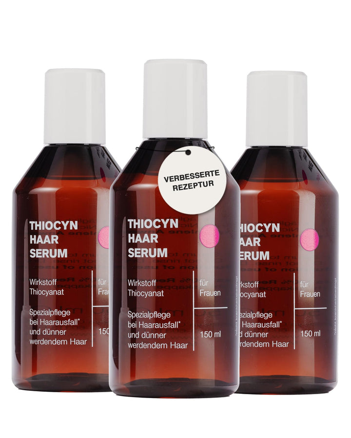 Thiocyn Haarserum gegen Haarausfall Frau 3 x 150 ml - Haarwachsstum beschleunigen mit Thiocyanat, Bi