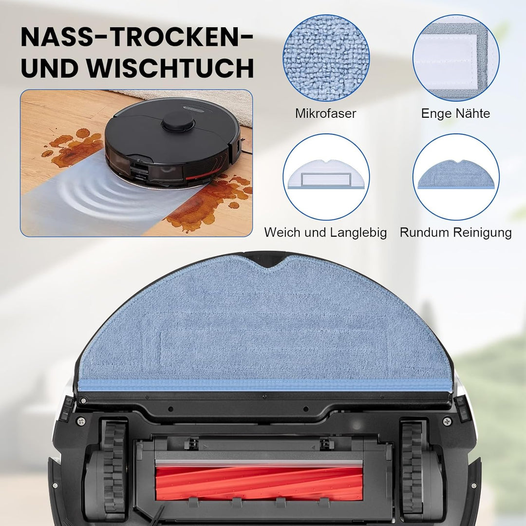 28 Stück Zubehörset für Roborock S7 MaxV Ultra / S7 Pro Ultra Saugroboter, 2 Hauptbürste 6 Staubbeut