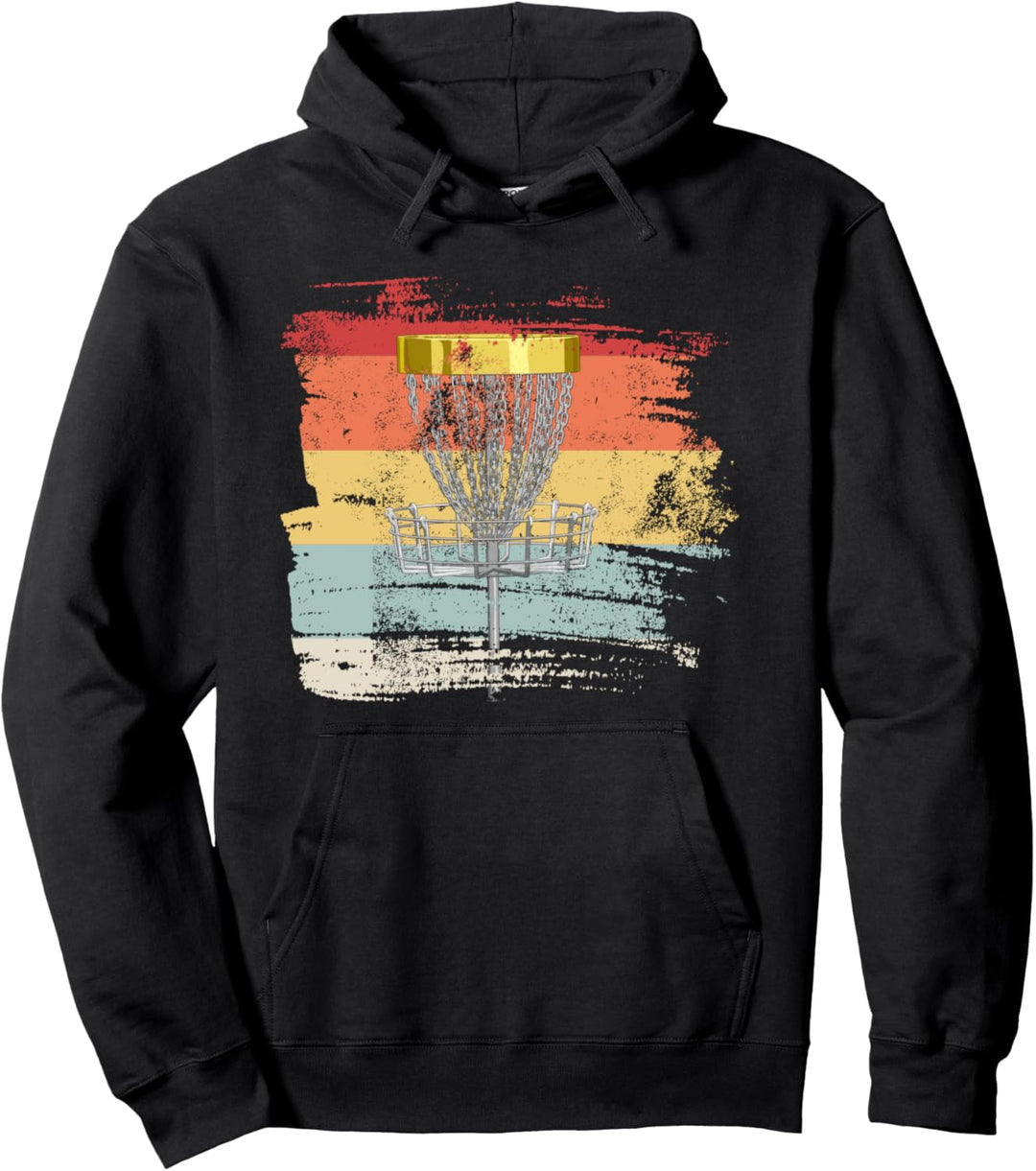 Retro Discgolf Korb Pullover Hoodie