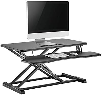 LogiLink EO0033 - Verstellbarer Schreibtischaufsatz mit Tastaturablage mit Gasdruckfeder + eingebaut