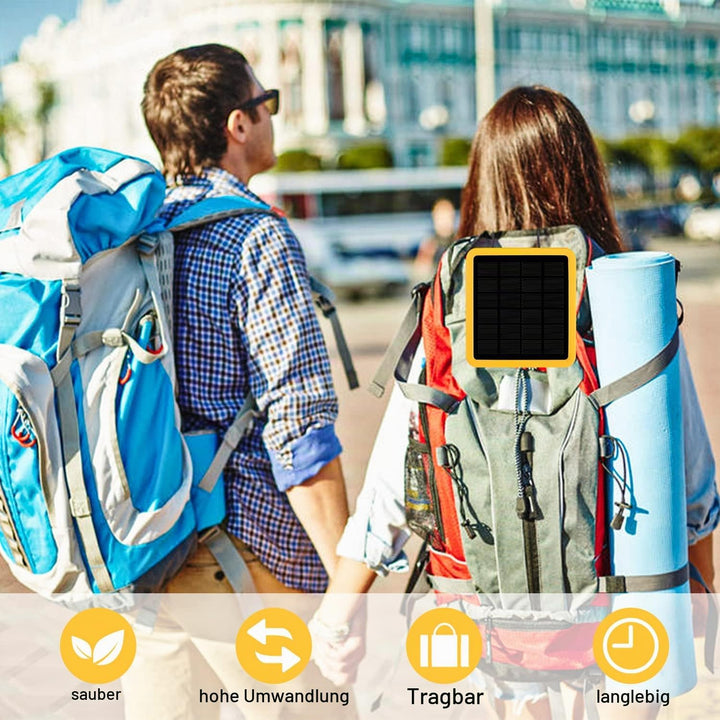 Beinhome Solarlampen für Aussen 130Lumen 800mAh mit Solarpanel,Portable Solar LED Glühbirne,3,5m USB