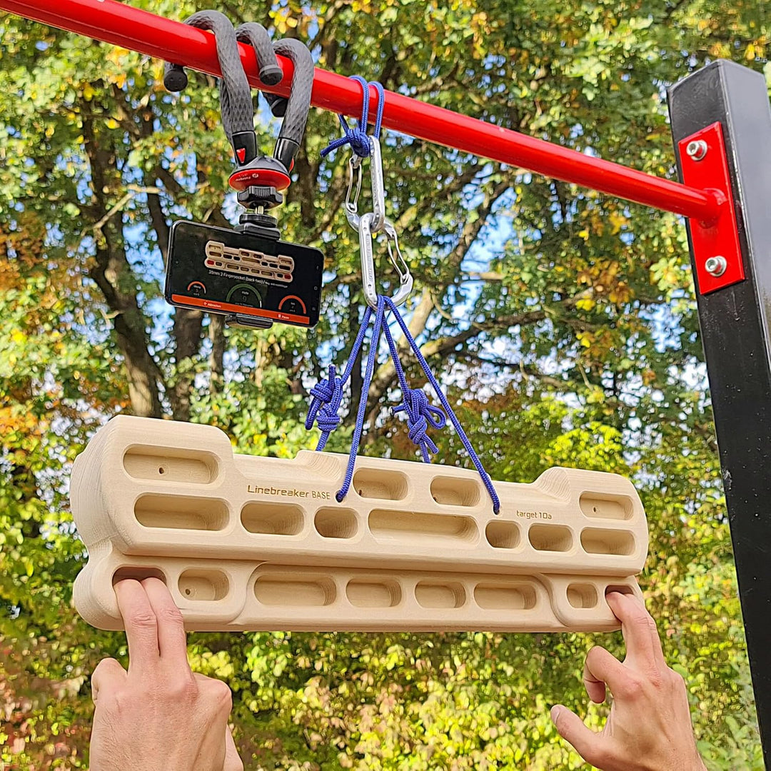 Linebreaker AIR Base – Mobiles Fingerboard fürs Klettertraining | Mit Trainings-App | Ideal für Unte