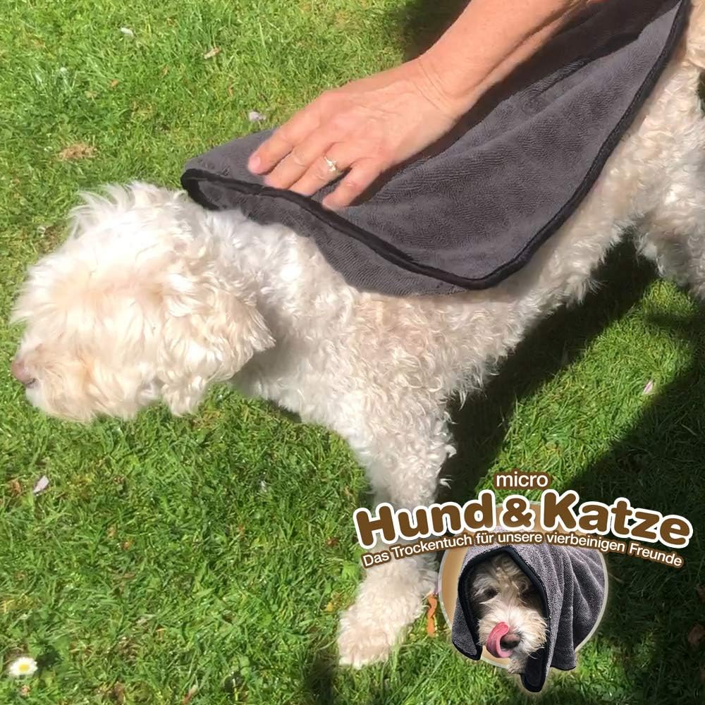 Micro Hund &amp; Katze - das Mikrofaser Trockentuch für unsere vierbeinigen Freunde │ Haustier-Handtuch