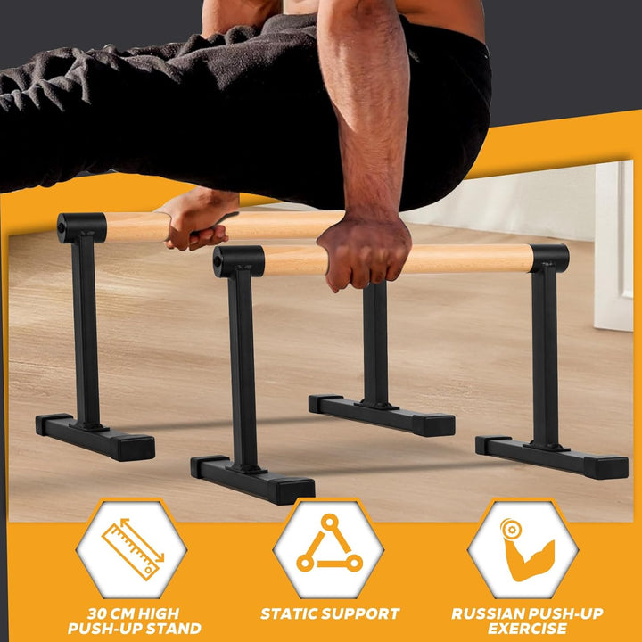Parallettes, Calisthenics Griffe für Handstand, Push-Ups, Liegestützgriffe Holz für Fitness zuhause