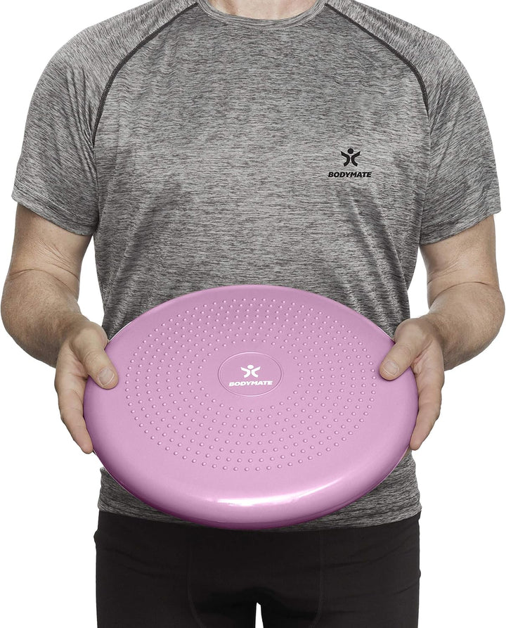 BODYMATE Ballsitzkissen inkl. Pumpe 34cm Durchmesser - Balance-Kissen, Luftkissen, Balance Pad, Nopp