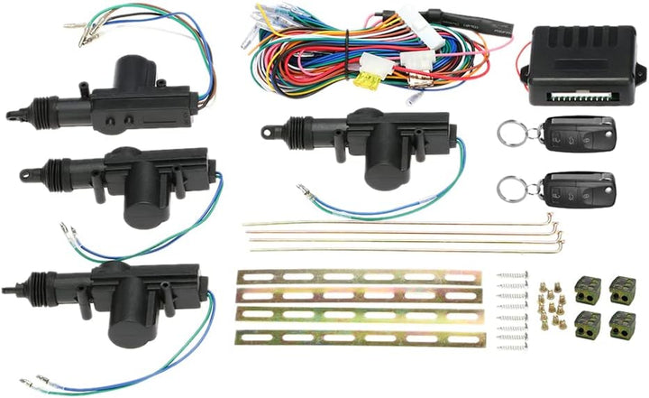 Shkalacar 12V Universal Autotürschloss Zentralverriegelung Komplett Set Auto Türschloss Keyless Entr