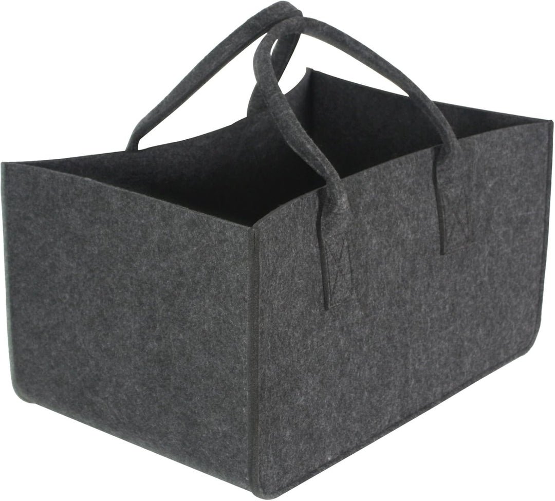 Kaminholztasche XXL anthrazit Zeitungstasche Filzkorb