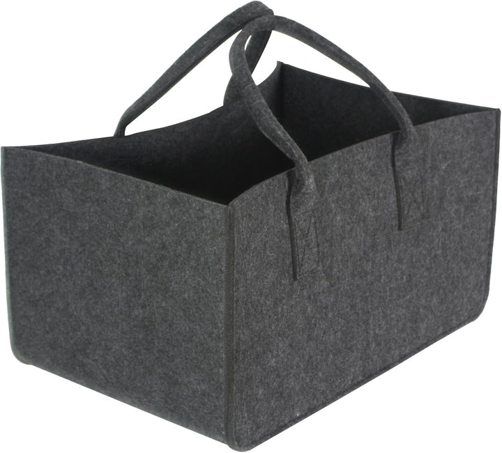 Kaminholztasche XXL anthrazit Zeitungstasche Filzkorb