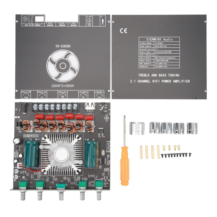 XY S350H 2.1-Kanal-Leistungsverstärkerplatine mit Subwoofer, 220 W X 2, 350 W, Benutzerdefiniertes D