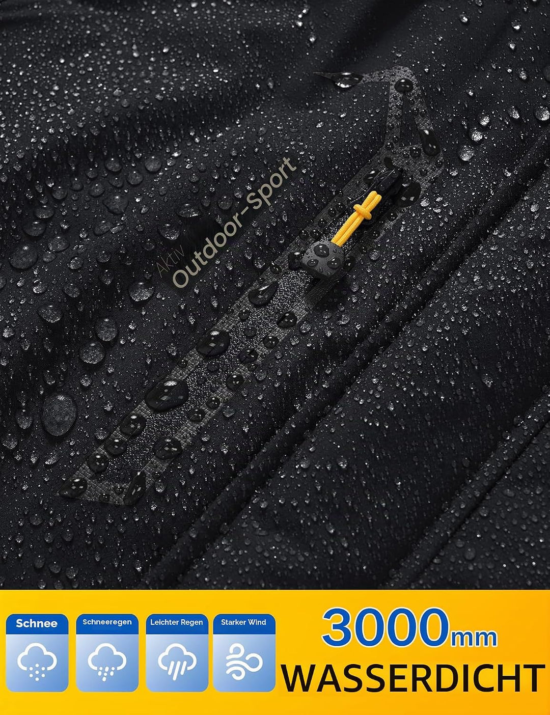 MAGCOMSEN Winterjacke Herren Warm Gefüttert Skijacke Wasserdicht Regenjacke Snowboardjacke Outdoor F
