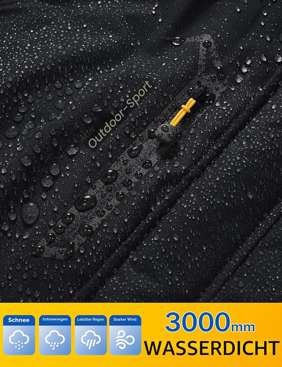 MAGCOMSEN Winterjacke Herren Warm Gefüttert Skijacke Wasserdicht Regenjacke Snowboardjacke Outdoor F