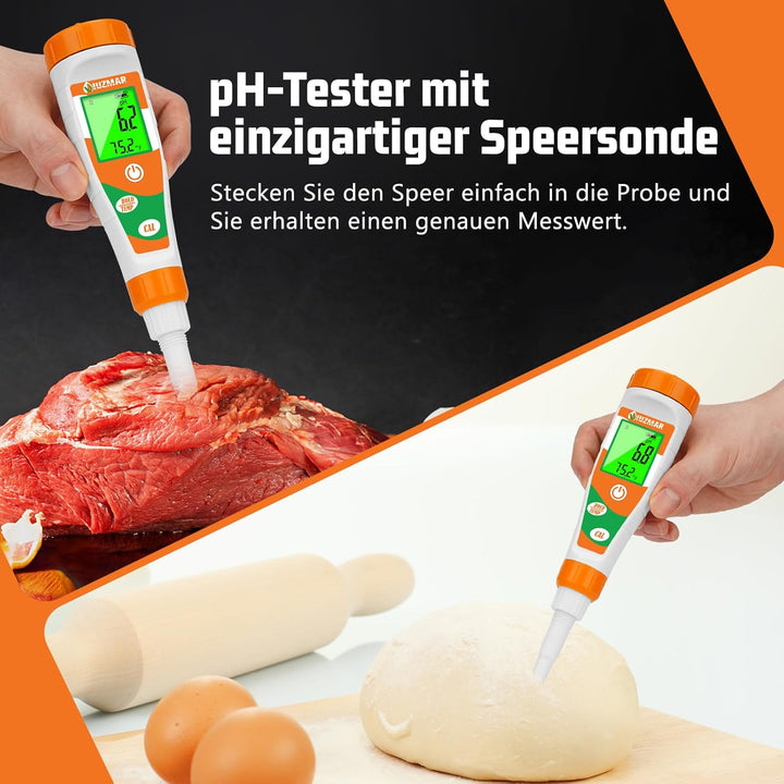 pH Meter für Fermentation, Digitales pH Messgerät Wasser, pH Wert Messgerät für Pool, Trinkwasser, K