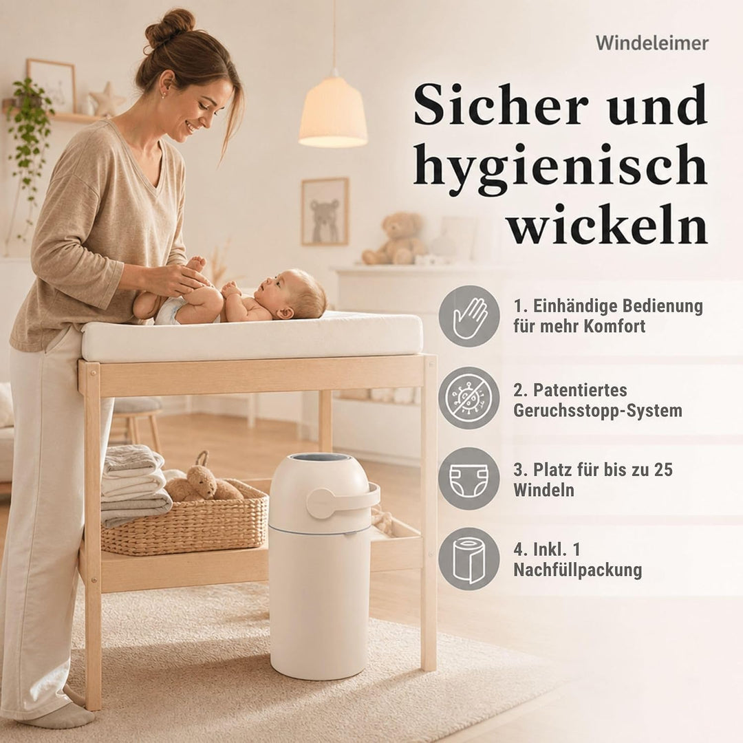 Set Magic Windeleimer Majestic &amp; Windel Blaubär | Kinderhaus Blaubär: Diaper Keeper 12L mit Geruchss