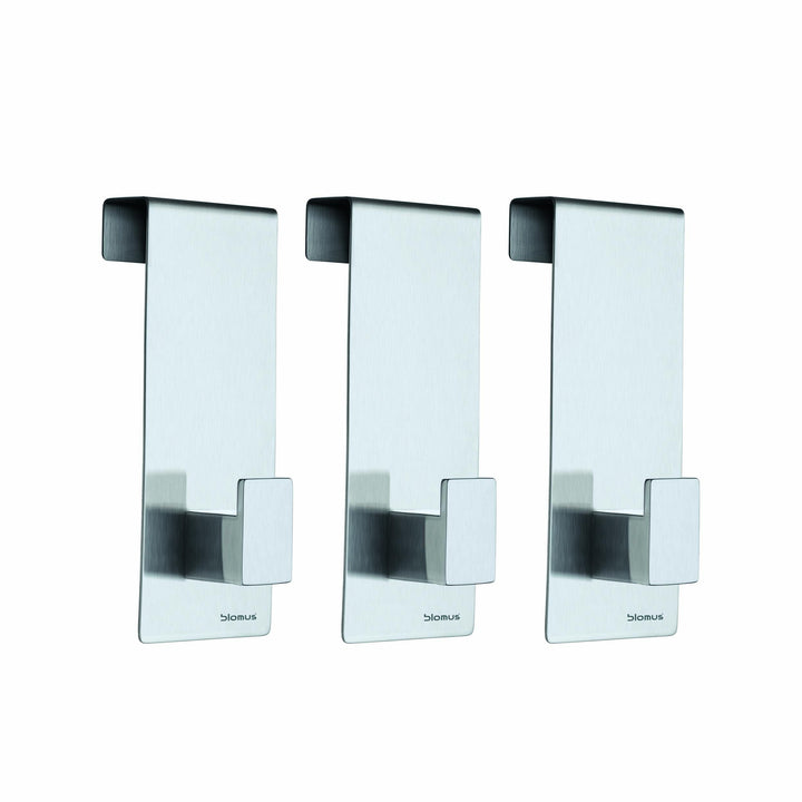 Blomus" Menoto Overdoor Hook Set, Stainless-Steel Silver, 5 x 4.3 x 12.1 cm Matt Single, Matt Single