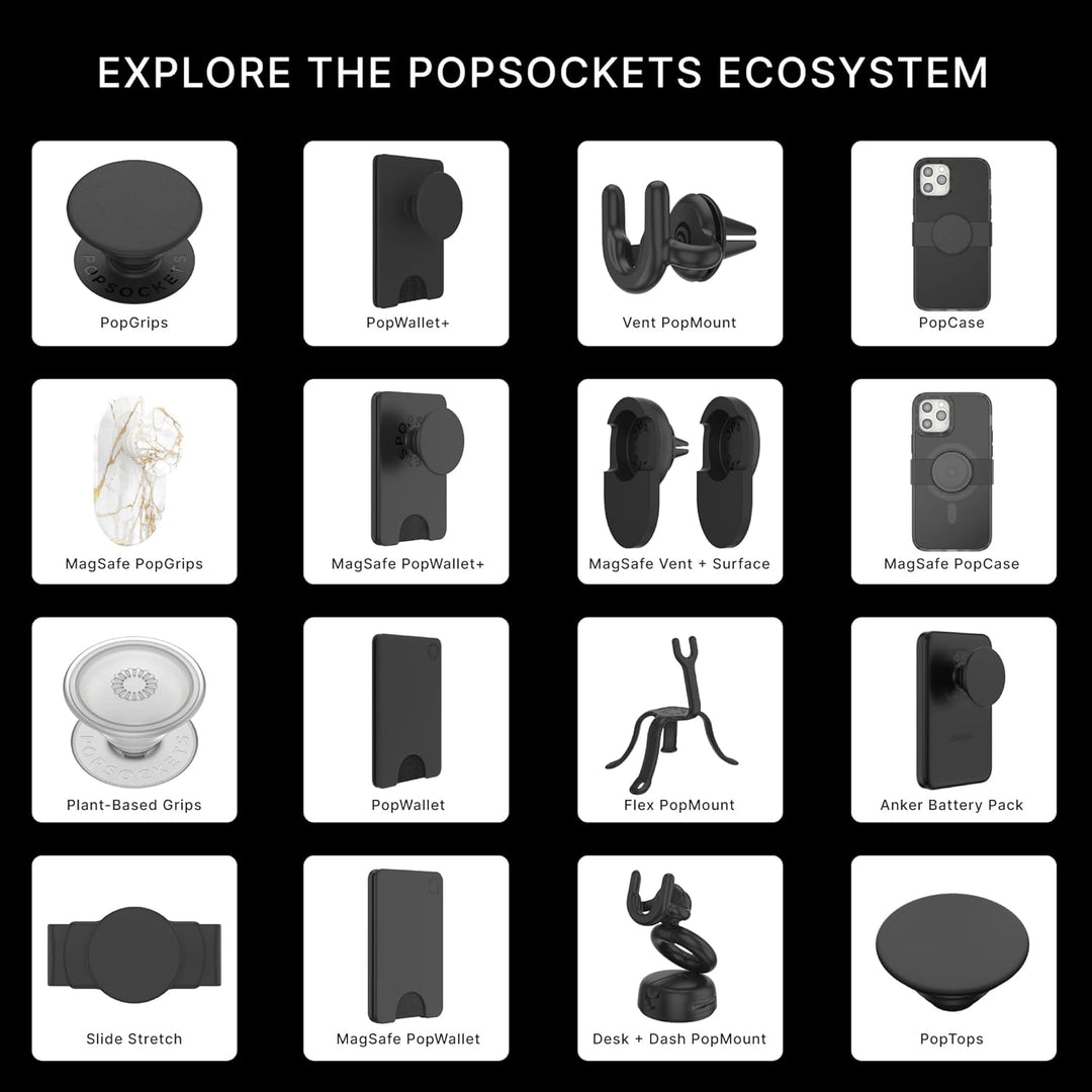 PopSockets: PopGrip für MagSafe - Ausziehbarer Sockel und Griff mit einem Austauschbarem Top für Sma