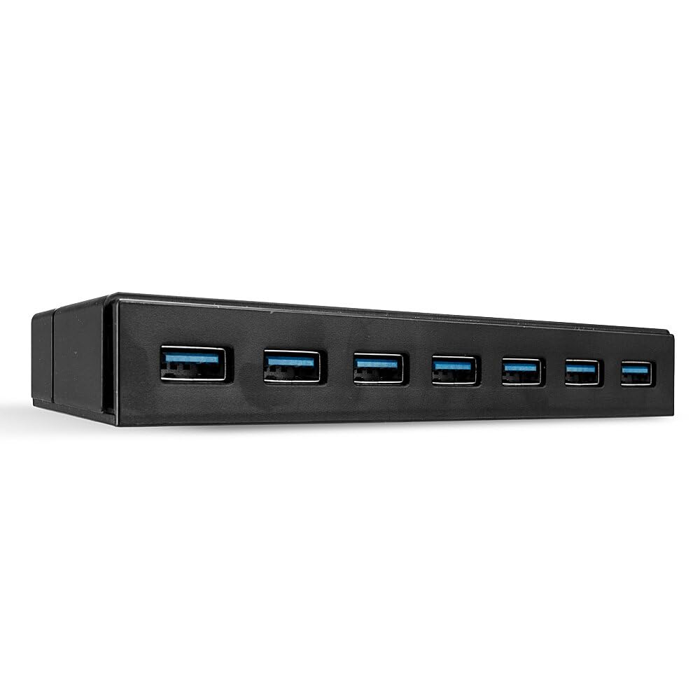 Lindy 43228 3.1 u. Ladefunktion 7 Port 3.2 Gen 1-Hub (USB 3.0) Schwarz