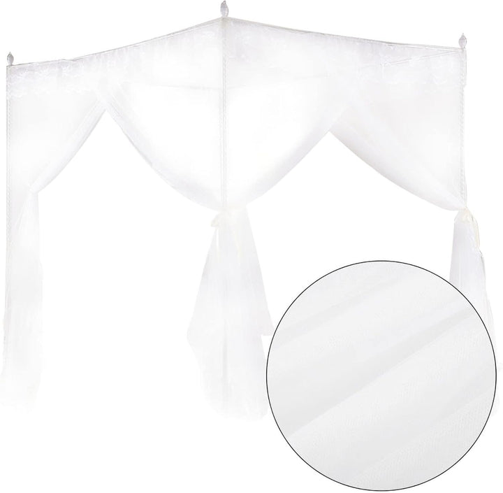 4-Ecken-Pfosten-Prinzessinnen-Betthimmel, Polyester-Bettvorhang, Atmungsaktiver Netz-Bettvorhang, Ba