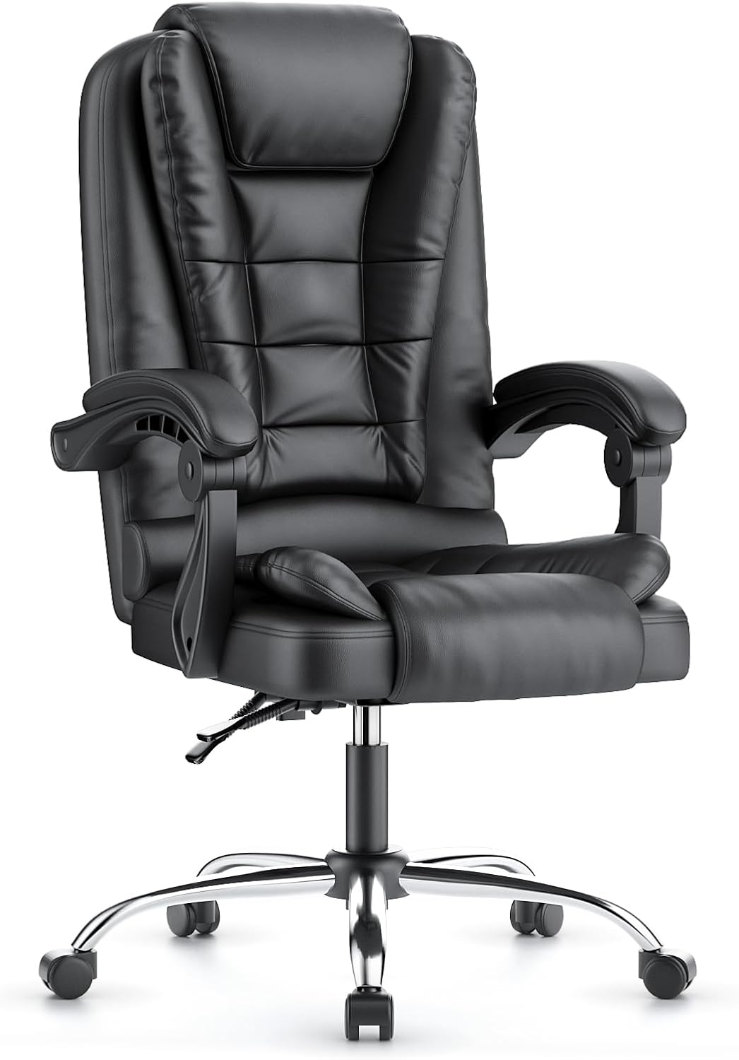 naspaluro Ergonomischer Bürostuhl, Schreibtischstuhl mit Hoher Rückenlehne und Höhenverstellbar, PU