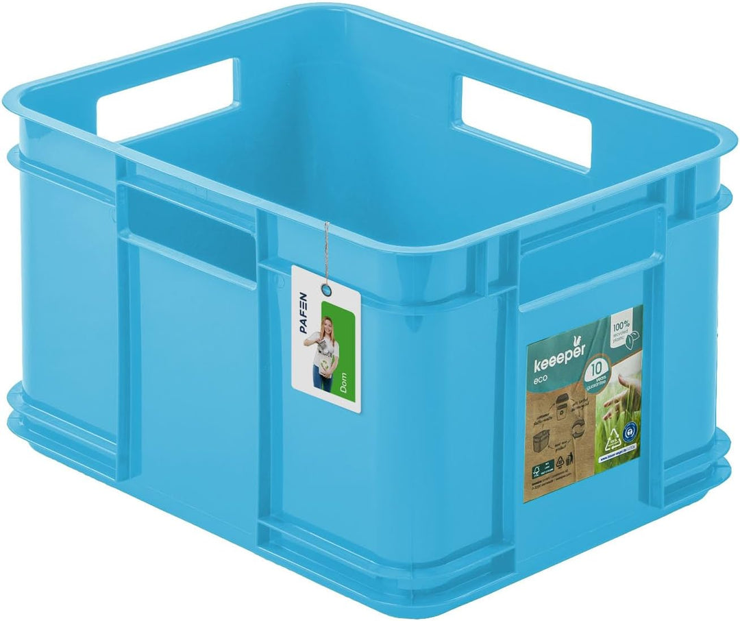 3x Euro Stapelbox 16l - 35 x 27 x 21 cm – Eco Aufbewahrungsbehälter Euro-box Stapelkasten Transport
